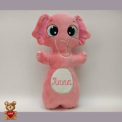 Tasha's craft Personalised Cute Elephant Stuffed toy ,Super cute personalised soft plush toy