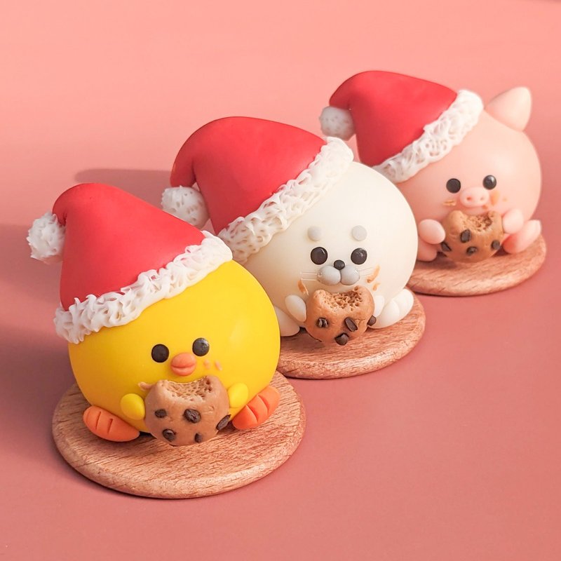 Rolling Christmas ornament - ของวางตกแต่ง - ดินเหนียว สีแดง