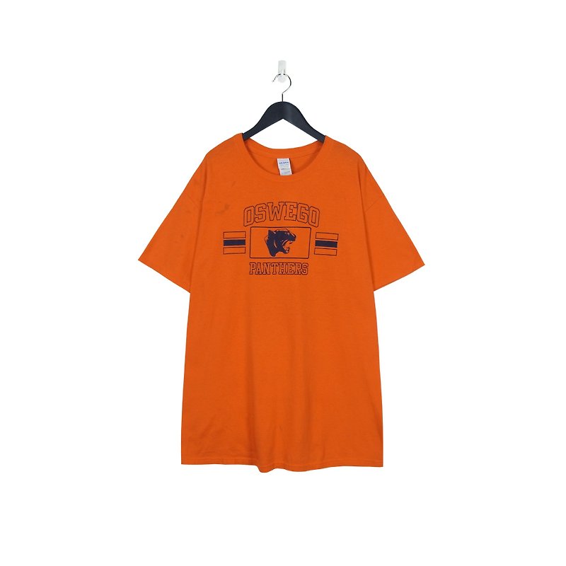 Aランク：ドリー::ヴィンテージヴィンテージオレンジアメリカンフットボールパンサーチームTシャツ（T805065） - Tシャツ メンズ - コットン・麻 オレンジ