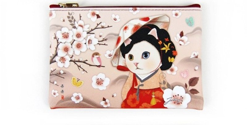 Jetoy, sweet cat second generation lightweight kits _Myeong wol - Toiletry Bags & Pouches - Other Materials Orange