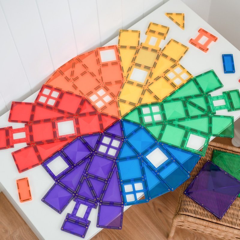 Australian Connetix Rainbow Magnetic Building Blocks-Advanced Creative Group (102pc) - ของเล่นเด็ก - พลาสติก 