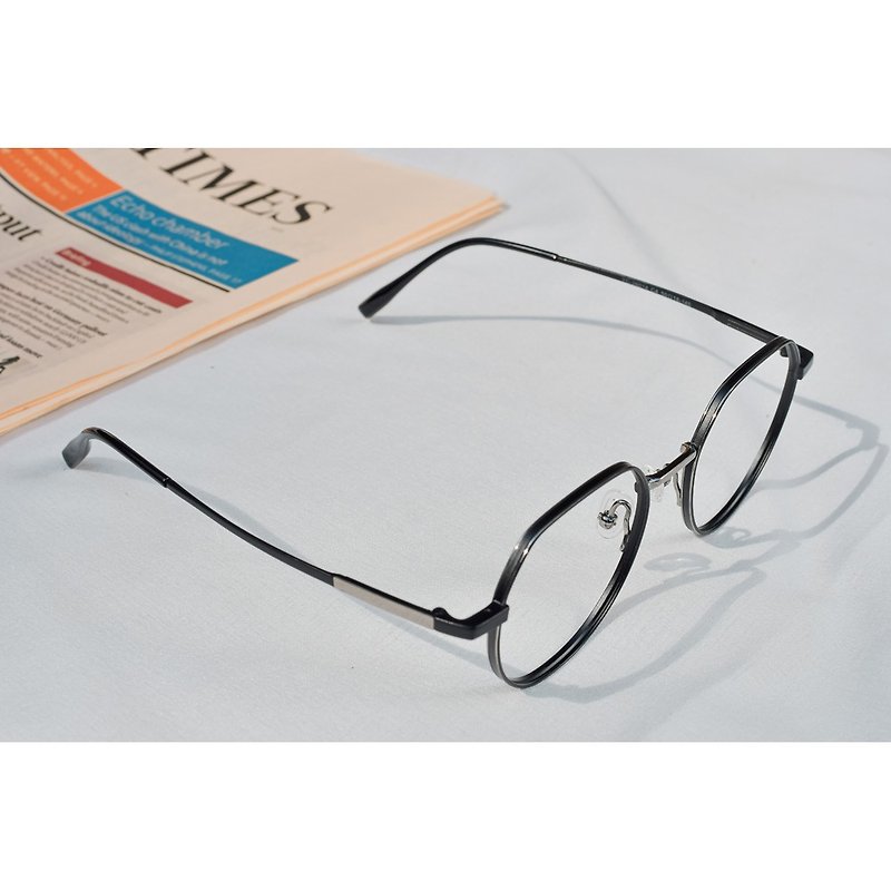 Ultra-light pure titanium crown glasses│two-tone design-matt black - Glasses & Frames - Precious Metals Black