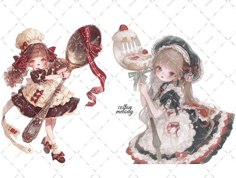 original sticker no.5641 人物ステッカー オリジナルステッカー 人物ステッカー 女の子ステッカー オリジナル人物ステッカー - 貼紙 - 紙 
