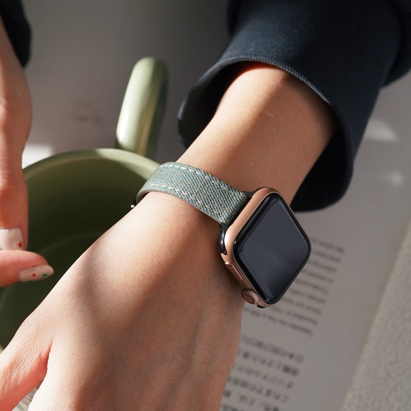 Apple watch - 經典牛仔磁吸式蘋果錶帶 - 錶帶 - 真皮 