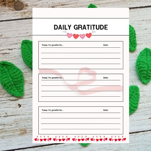 Sasideni Design Digital Planner To do list Daily Gratitude Downloadable File PDF Print 8.5x11in