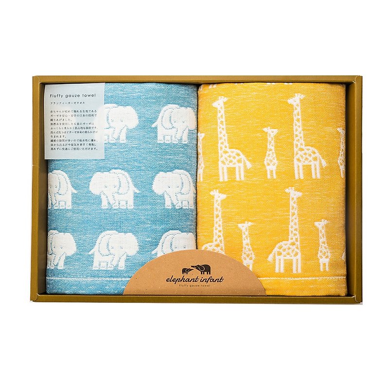 JOGAN Japanese wish towel elephant infant elephant baby series gift box set - อื่นๆ - ผ้าฝ้าย/ผ้าลินิน 