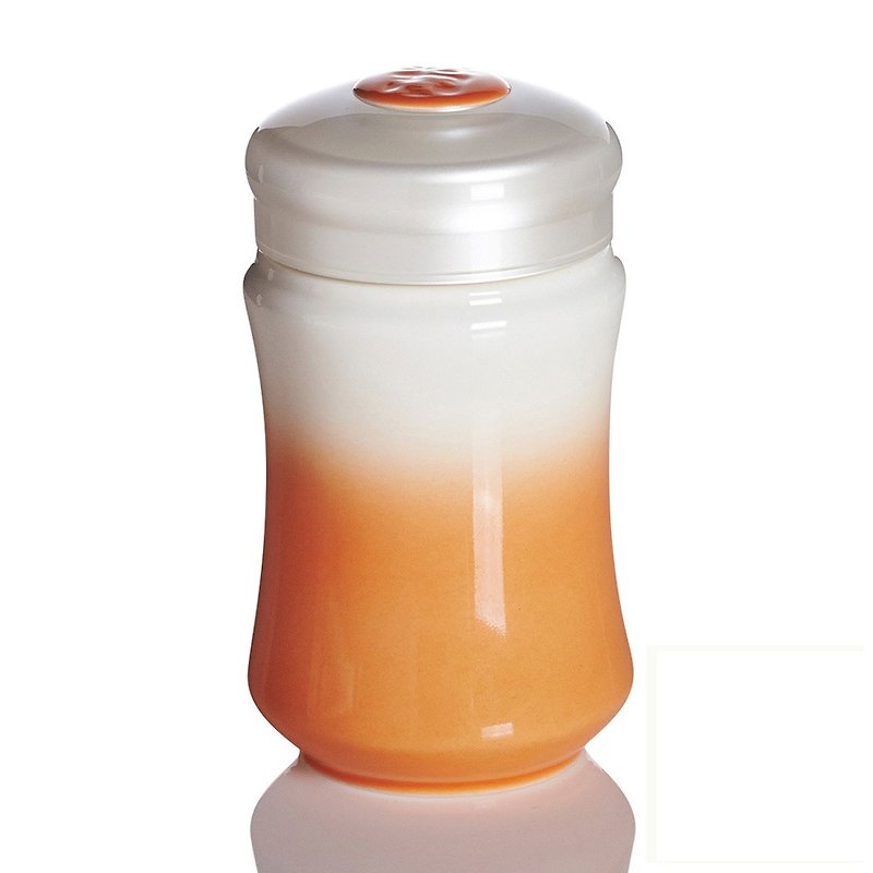 ドライ唐玄生陶器 - カップ/小/単層/白オレンジの笑顔曲線 - 急須・ティーカップ - 磁器 