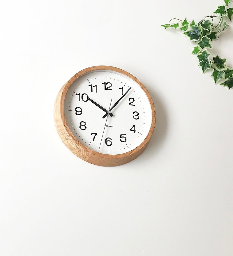 KATOMOKU muku clock 16 L-size オーク km-113OA 掛け時計 連続秒針 日本製 - 時計 - 木製 