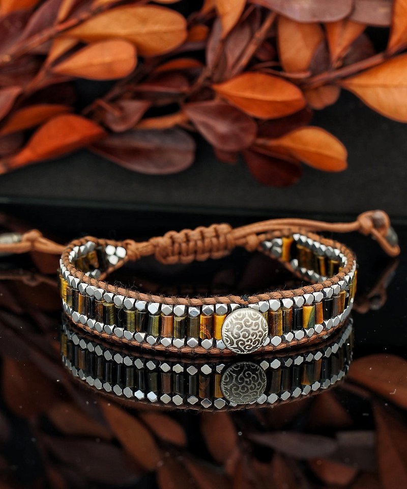 Handmade Tiger Eye Bracelet - Bracelets - Semi-Precious Stones 