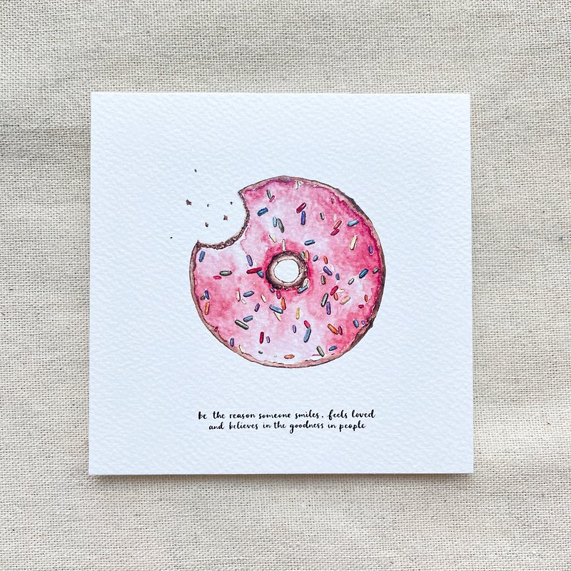 [Watercolor illustration postcard] Take a bite of winter dumpling - Cards & Postcards - Paper Pink
