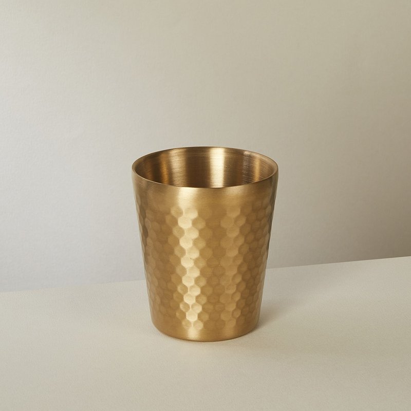 D&M Iron Stone Pattern Double Wall Stainless Steel Cup - แก้ว - สแตนเลส สีทอง