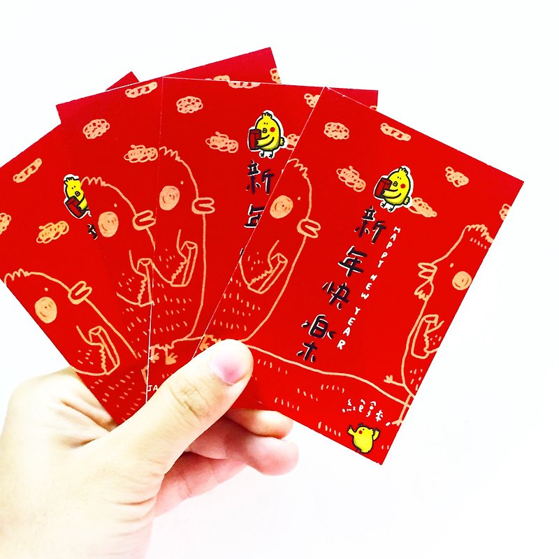 雞年賀年小卡 - 卡片/明信片 - 紙 紅色