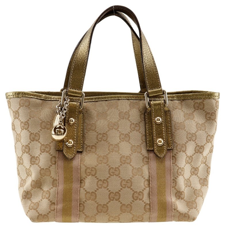 【日本直送】グッチ GUCCI ハンドバッグ 139261 GGキャンバス × レザー 茶 レディース【中古】 - 手提包/手提袋 - 其他人造纖維 咖啡色