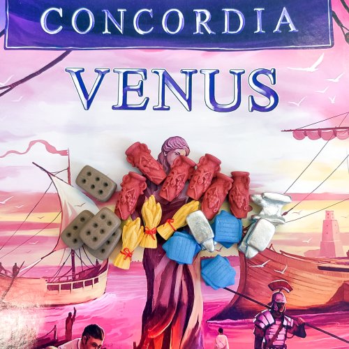 Holy Tokens 與 Concordia. Venus 棋盤遊戲相容的豪華資源代幣。