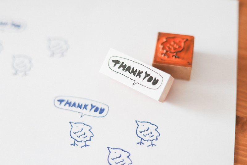 THANK YOU! /メッセージシリーズ - はんこ・スタンプ台 - 木製 