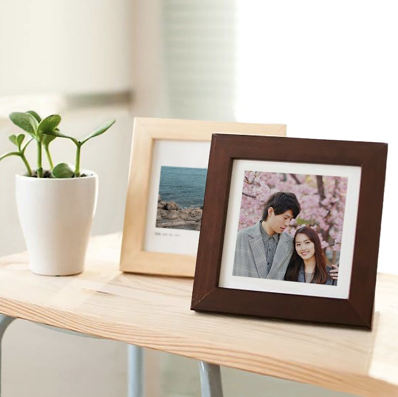 【TinTint 點點印】Framed Prints XS－15 x 15 cm / With tripod - Picture Frames - Wood Multicolor