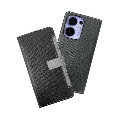 VOYAGE-CASE SHOP CASE SHOP OPPO Reno 13 F 前收納側掀皮套-黑