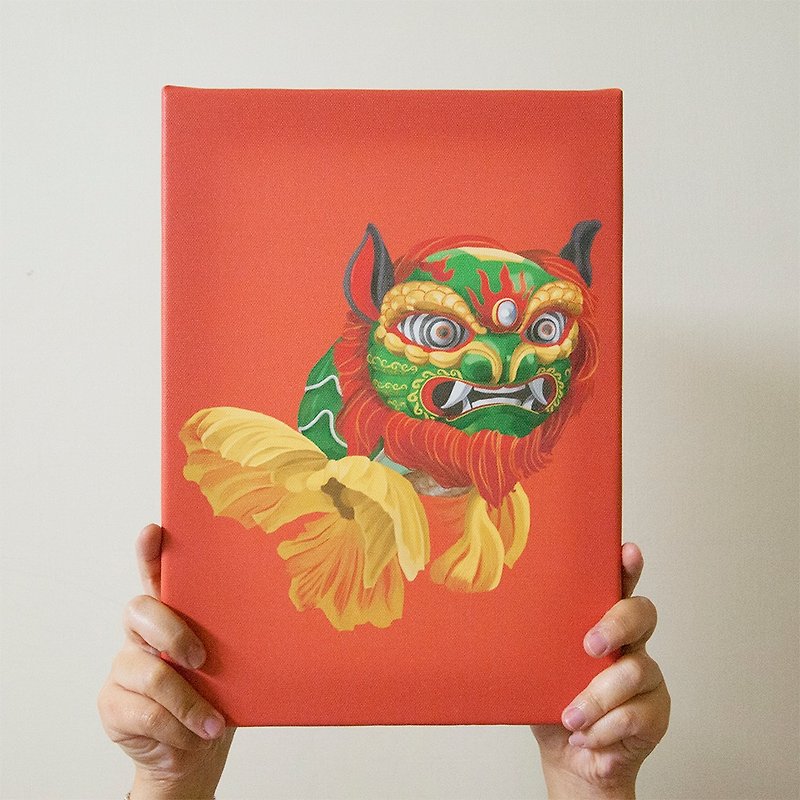 Taiwan lion head goldfish taiwan lion dance fish/digital microjet/limited/art print - โปสเตอร์ - วัสดุอื่นๆ สีส้ม