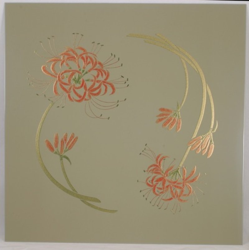 Pinkoi Proxy Purchase -  Lacquer ceiling painting: Turtledove and spider lily - Other - Wood 