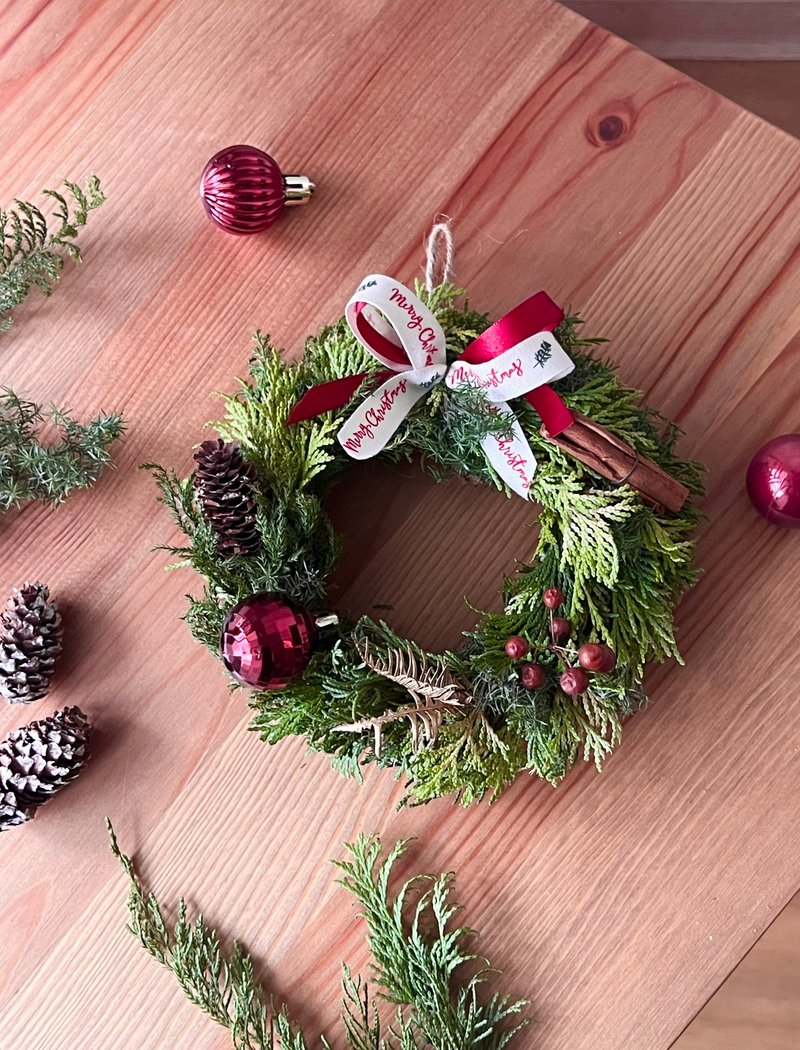 迷你聖誕花圈_艸心聖誕花禮 - 擺飾/家飾品 - 植物．花 綠色