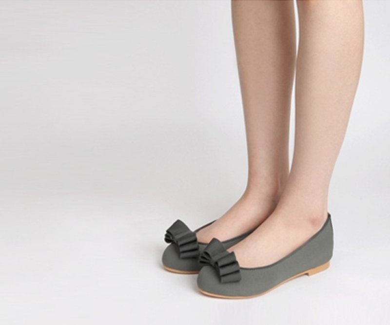 SPUR 層層蝴蝶結平底鞋 JS7040 KAKI - 女休閒鞋/帆布鞋 - 其他材質 卡其色