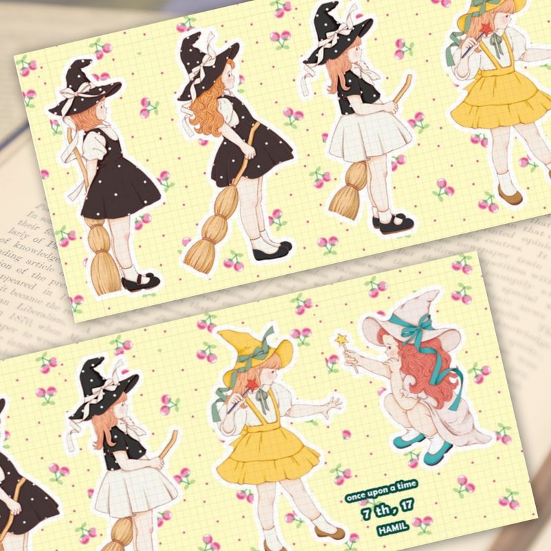 once upon a time 7 ver17 (hamil) Vintage Girl Lady Character Sticker - 貼紙 - 紙 多色