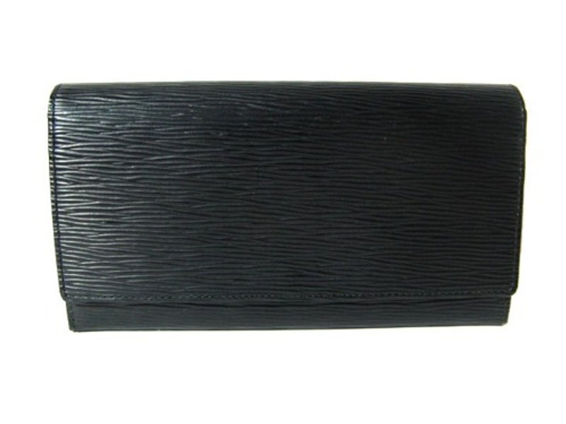 ウェーブ　口金ファスナー付　長財布 - 錢包/皮夾/長短夾 - 真皮 黑色