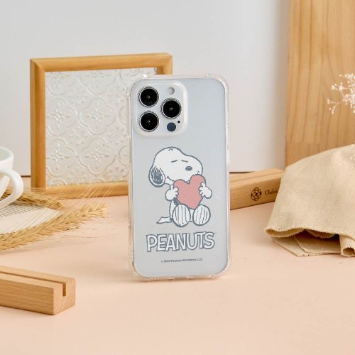 TOYSELECT SNOOPY史努比擁抱愛心全氣囊防摔iPhone手機殼