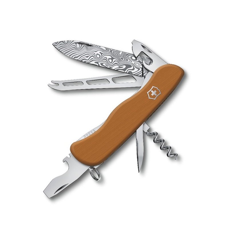 VICTORINOX Swiss Victorinox 2022 Damascus Swiss Knife 0.8301.J22 - Camping Gear & Picnic Sets - Wood Brown