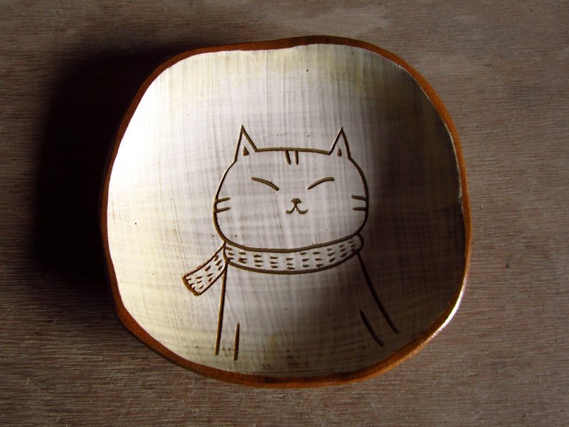 Scarf kitten - small cap - Small Plates & Saucers - Pottery 