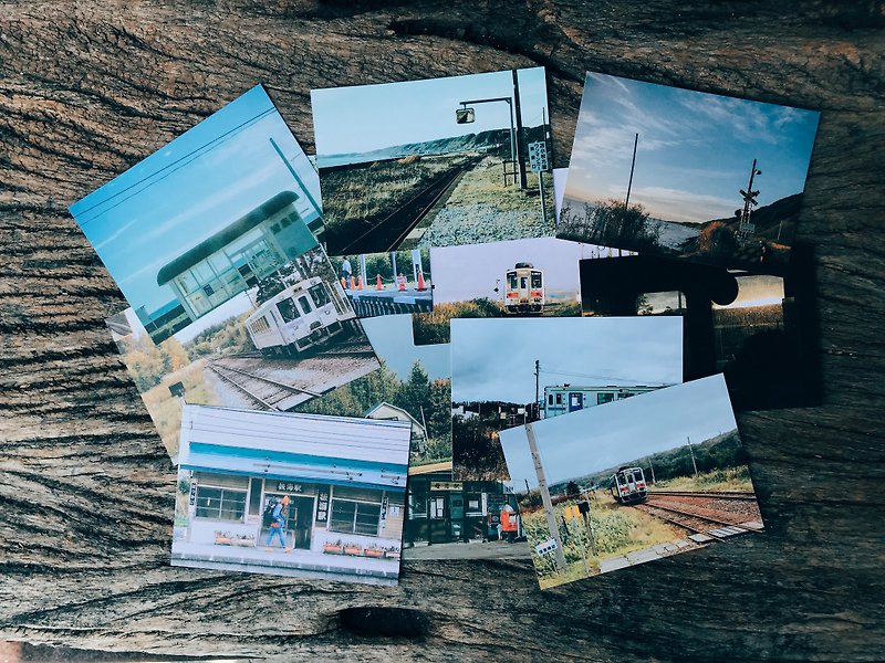 世界的風景。北海道鐵道旅 攝影明信片 全套12張 青青的島 - 心意卡/卡片 - 紙 