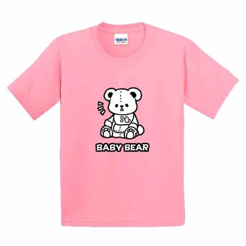 Painted T-shirts | Baby Bear | American cotton T-shirt | Kids | Family fitted | Gifts | painted | Pink - Other - Cotton & Hemp 