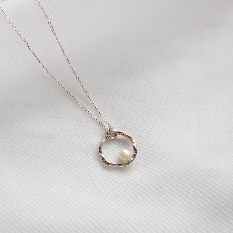 Dawn | Geometric Pearl Sterling Silver Necklace - Necklaces - Sterling Silver 