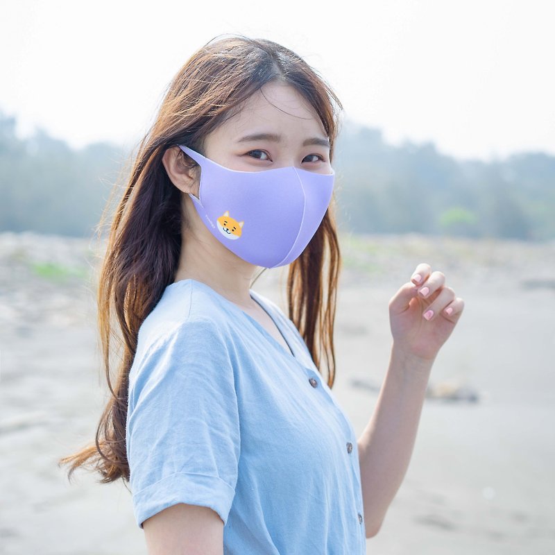 [Pay attention to export suspension before 4.30] Shiba Inu Purple ─ 3D Ventilation Mask - หน้ากาก - วัสดุอื่นๆ หลากหลายสี