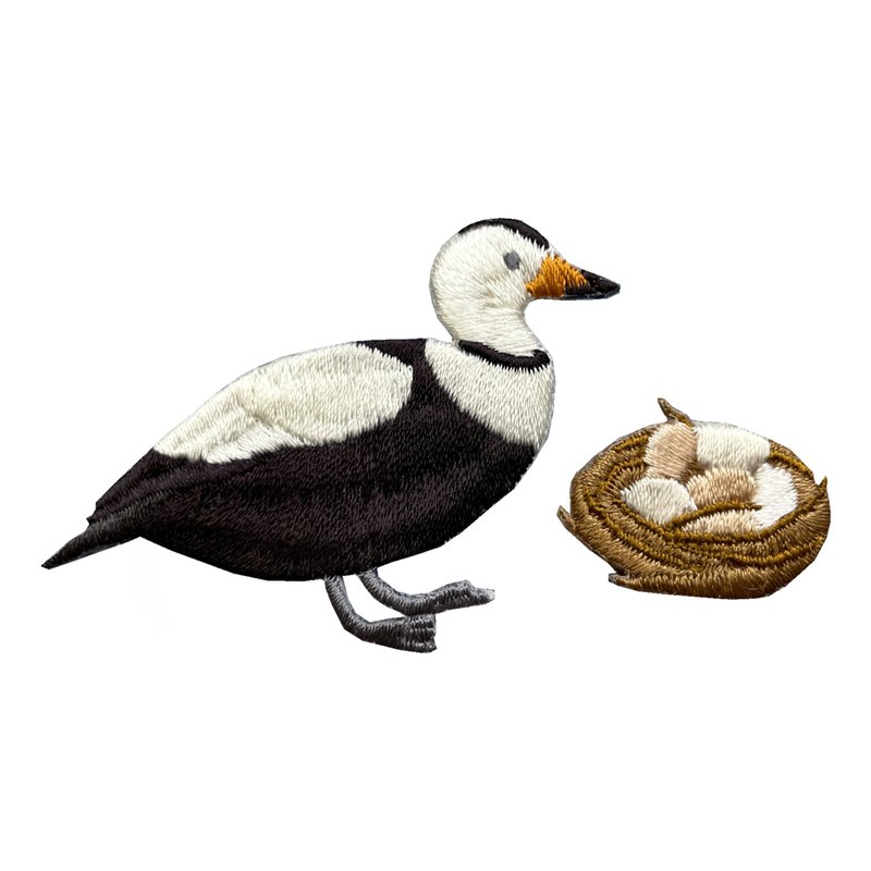 Novigo Extinct Animals Iron-On Embroidery/ Labrador Duck - เข็มกลัด/พิน - งานปัก 