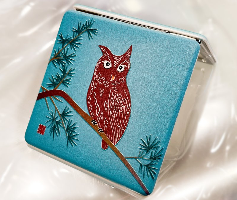 Good Time Mirror_Portable Mirror_Owl Style - อุปกรณ์แต่งหน้า/กระจก/หวี - หนังเทียม หลากหลายสี