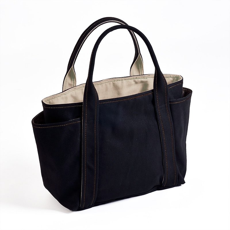 Canvas Universal Tool Bag-Black (Large) - กระเป๋าแมสเซนเจอร์ - ผ้าฝ้าย/ผ้าลินิน สีดำ