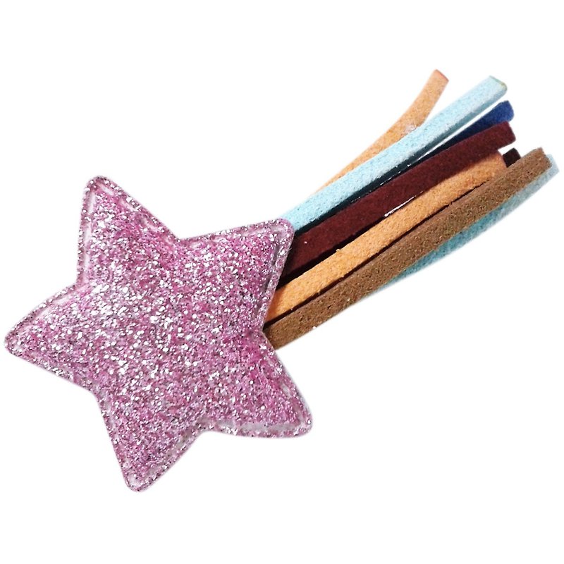 Macaron Color Meteor Hairpin Full Covered Fabric Handmade Hair Accessories Meteor-Pinky - เครื่องประดับผม - เส้นใยสังเคราะห์ สึชมพู
