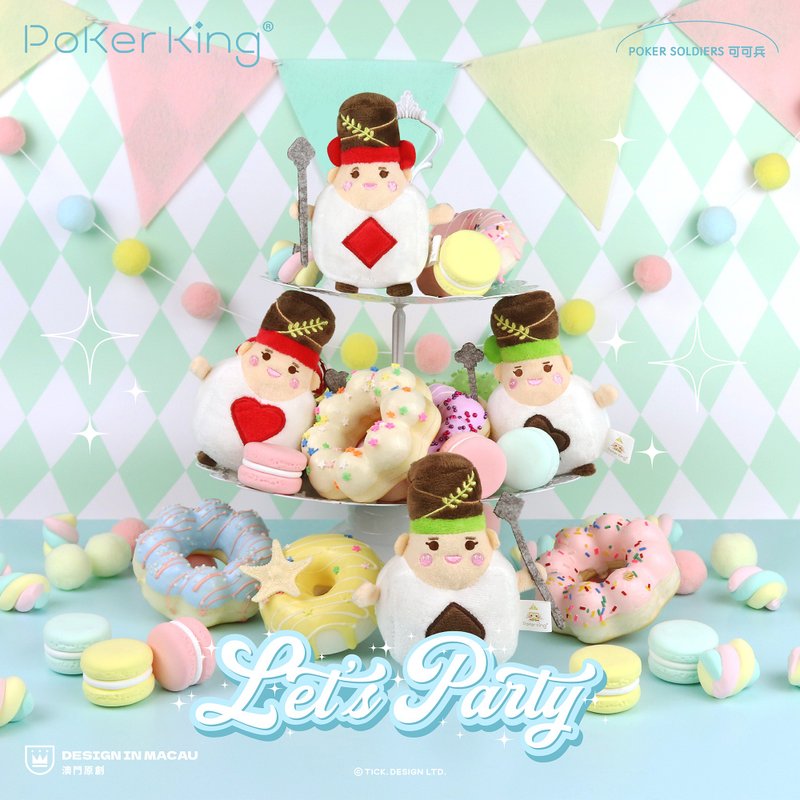 Poker King Doll - Spade, Heart, Club & Diamond - ตุ๊กตา - วัสดุอื่นๆ สึชมพู