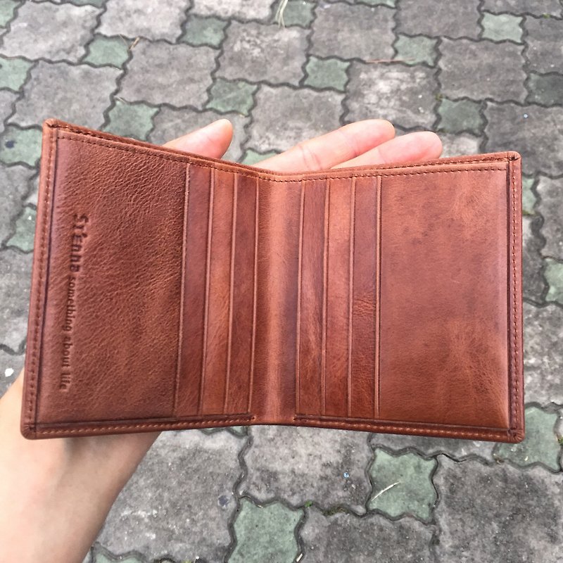 Sienna leather business minimalist light wallet - Wallets - Genuine Leather Brown
