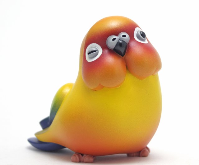 コガネメキシコインコオウムの置物インコのミニチュア装飾品の装飾 - ショップ NUIRATOYS 人形・フィギュア - Pinkoi