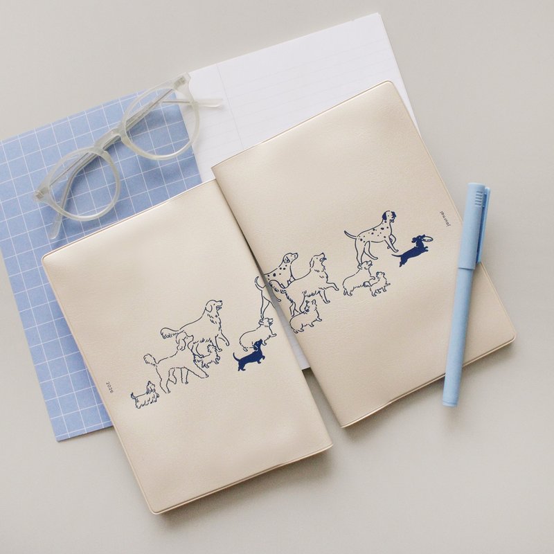 MATOKA ダイアリー 2026年版 1月始まり B6マンスリー フルカラー Ah La La Dogs - 筆記本/手帳 - 紙 