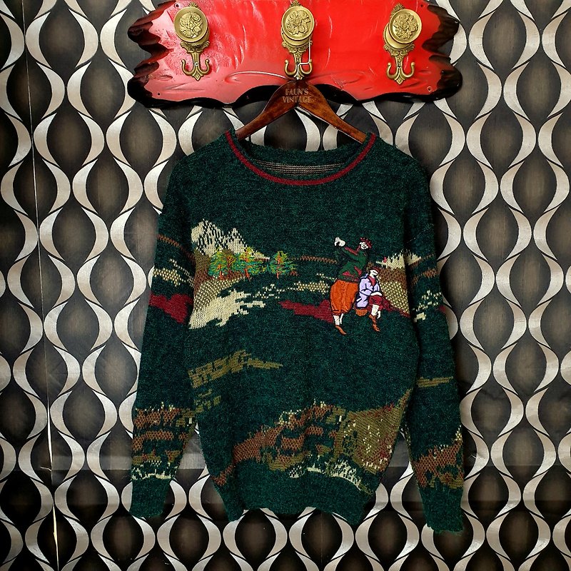 Little Turtle Gege - Japan - Classic Gentleman Golf Embroidered Sweater - สเวตเตอร์ผู้หญิง - ไฟเบอร์อื่นๆ 