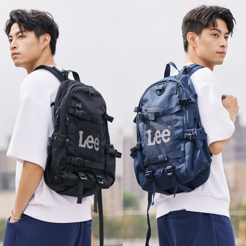 Lee water-repellent multifunctional backpack in two colors - กระเป๋าเป้สะพายหลัง - วัสดุอื่นๆ สีดำ