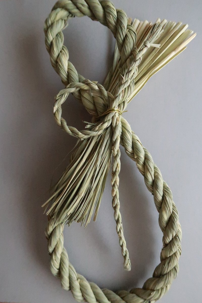 Japanese Decoration, Shimenawa, Shimekazari, Sacred Rope, Lucky Ornament, DE5 - Wall Décor - Other Materials Khaki