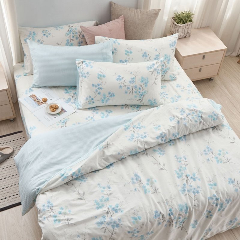 Bed Duvet Set-Single/Double/Large/40 Count Combed Cotton/Smoke Between Interludes Made in Taiwan - เครื่องนอน - วัสดุอื่นๆ ขาว