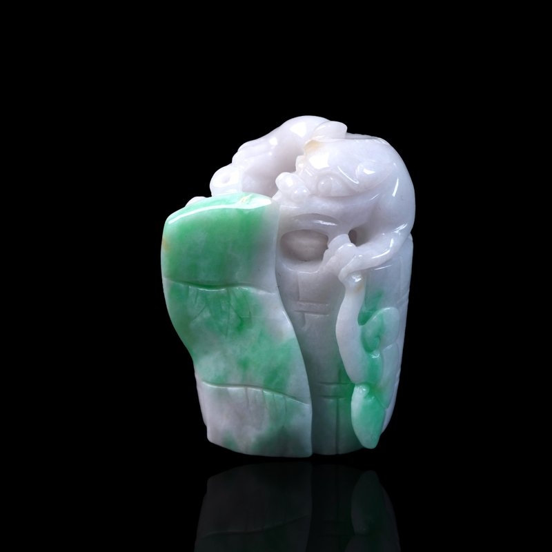 飄陽綠翡翠巧雕貔貅節節高升 | 天然緬甸玉A貨翡翠 |送禮 - 擺飾/家飾品 - 玉石 多色