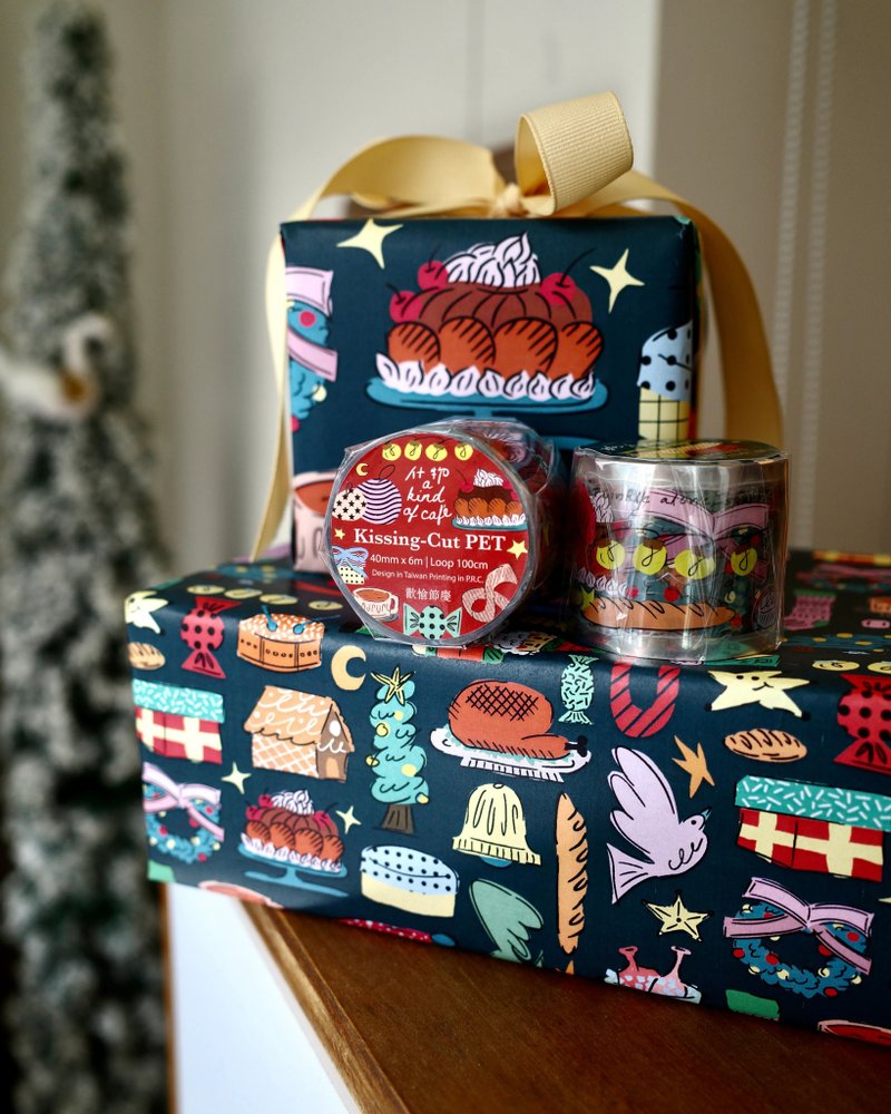 【什物】X'mas Festive Limited | 歡愉節慶 | 割型PET膠帶 - 紙膠帶/和紙/PET - 塑膠 多色