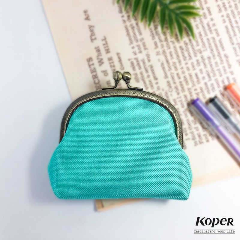 [Solid Bag] Drema Kiss Lock Bag/Purse - Macaron Green - Coin Purses - Nylon Green