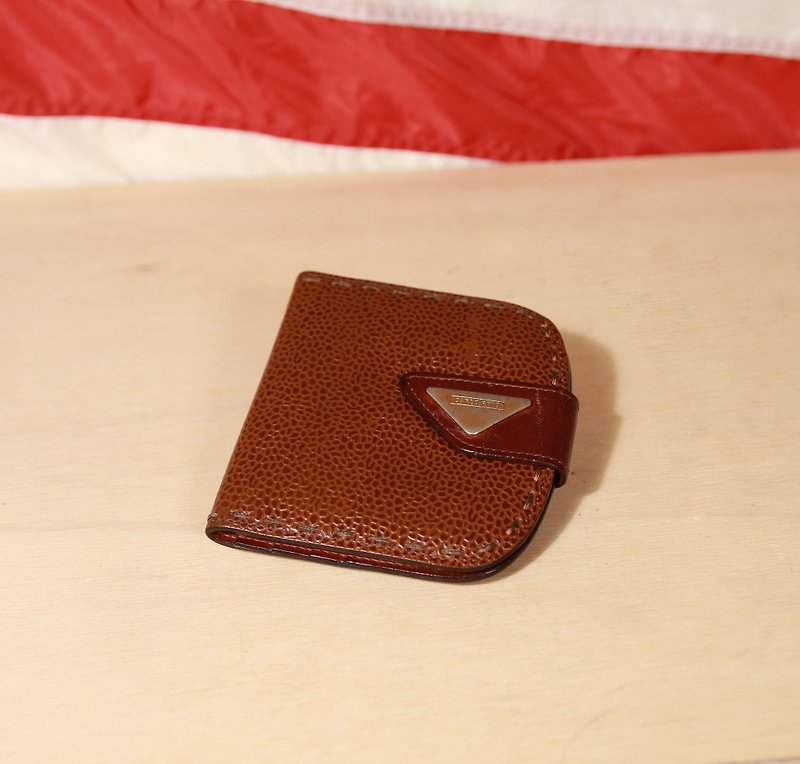 バックグリーンへ::コーヒー飛スクラッチゴールドのロゴヴィンテージ財布（WT-33） - 財布 - 革 